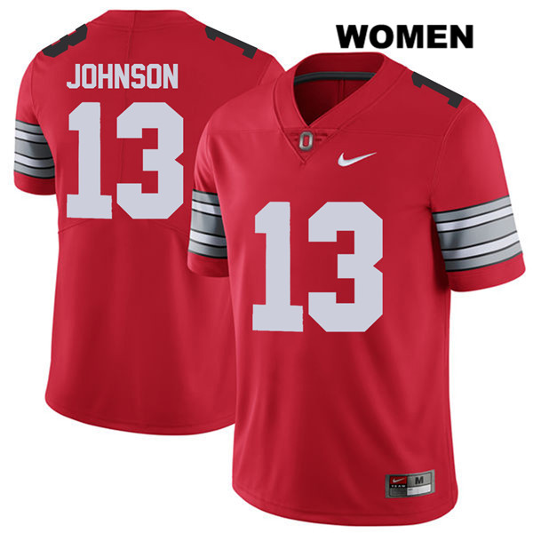 Ohio State Buckeyes Women's Tyreke Johnson #13 Red Authentic Nike 2018 Spring Game College NCAA Stitched Football Jersey IR19X43UA